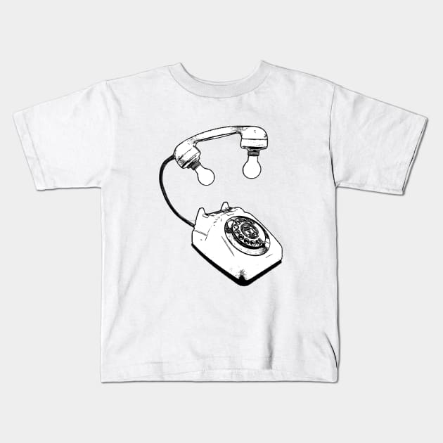 Telephone lamp Kids T-Shirt by Tomoe Ren